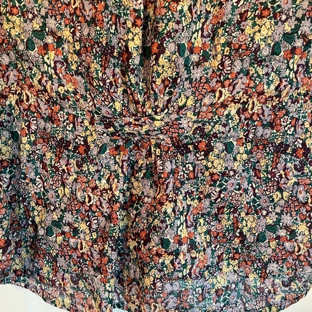 Trovata Birds of Paradise Courtney Henley Ditsy Floral medium 100% cotton blouse - Picture 8 of 9